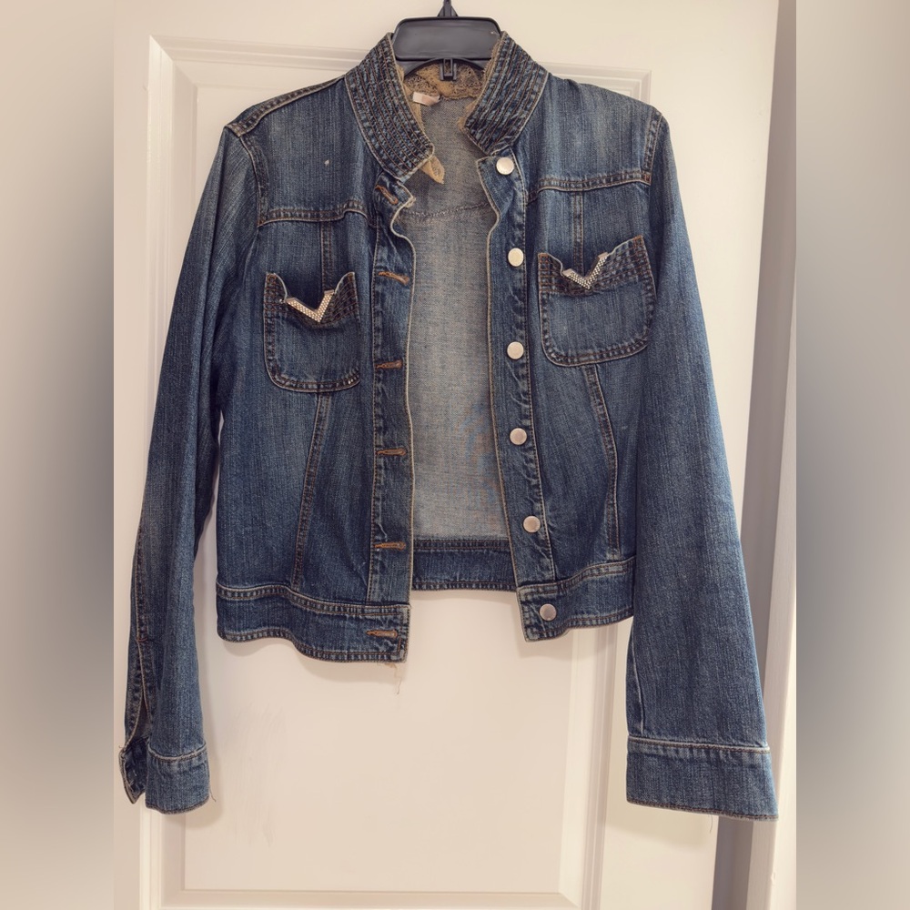 RED Valentino Blue Jean Jacket Size 44